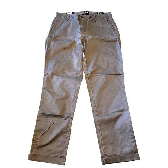 Gap Womens Relaxed Girlfriend Chino Pants Size 6 Gray Cotton Blend - Picture 2 of 5